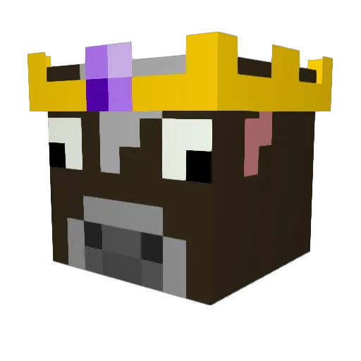 Cowfioso Minecraft avatar head, 3D render