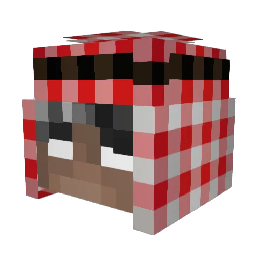 Cowgomoo2012 Minecraft avatar head, 3D render
