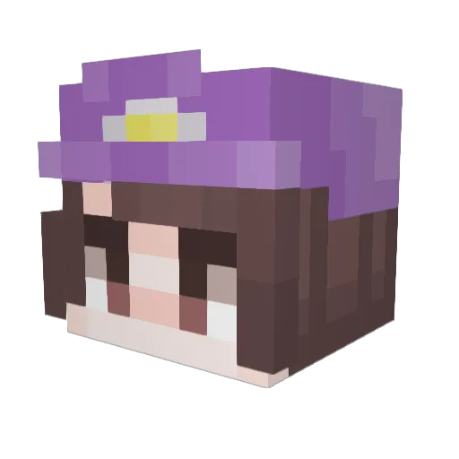 Cowicey Minecraft avatar head, 3D render
