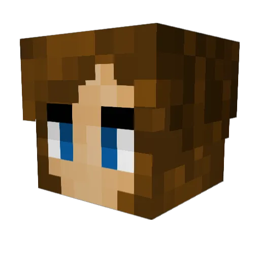 Cowlady614 Minecraft avatar head, 3D render