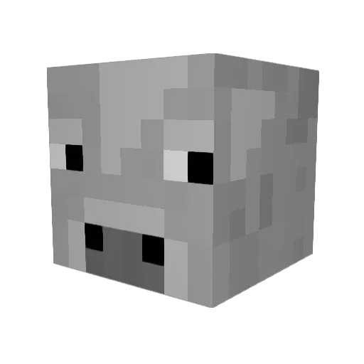 Cowlance Minecraft avatar head, 3D render