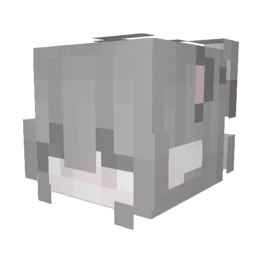 Cowlicks Minecraft avatar head, 3D render