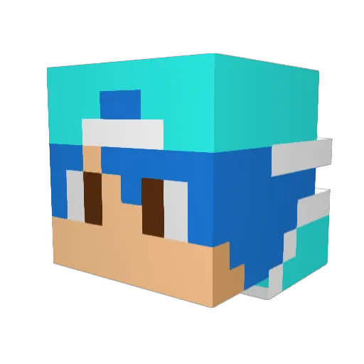 Cowman160 Minecraft avatar head, 3D render