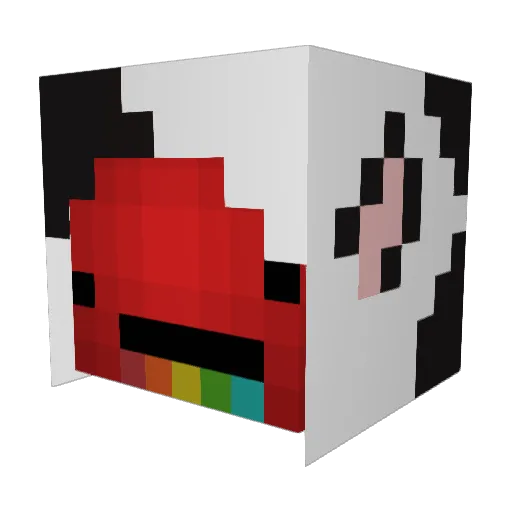 CowsPoopSkittles Minecraft avatar head, 3D render