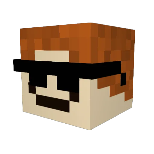 CowsaysMOOOO Minecraft avatar head, 3D render