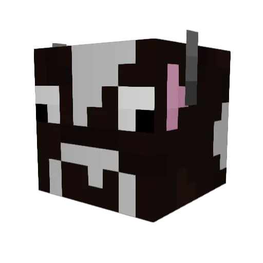 Cowy733 Minecraft avatar head, 3D render