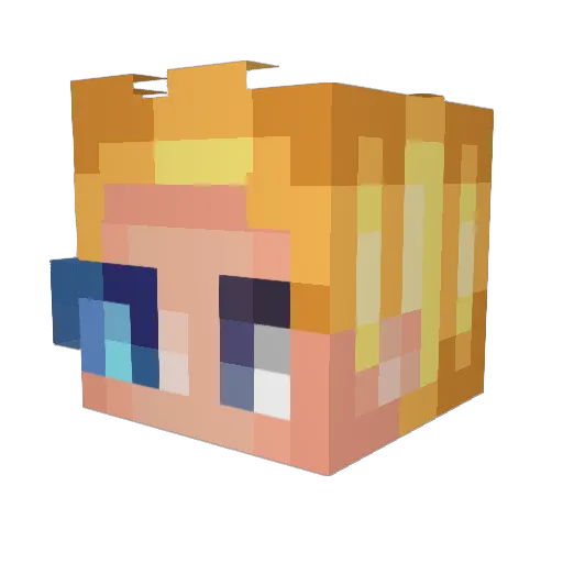 Coxy Minecraft avatar head, 3D render