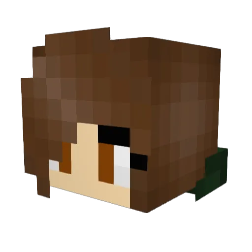 CoyFawn Minecraft avatar head, 3D render