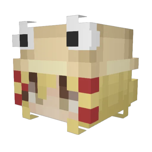 Coy_3_ Minecraft avatar head, 3D render