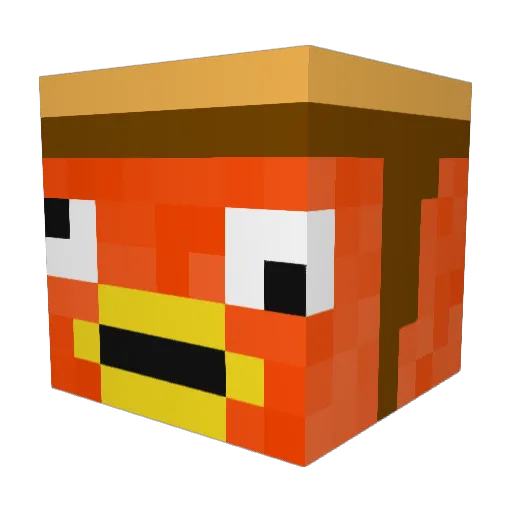 CoyoteKing93 Minecraft avatar head, 3D render