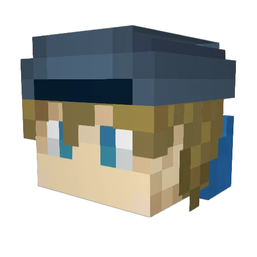 CoyoteMinion Minecraft avatar head, 3D render