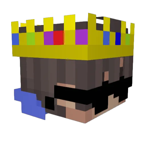 Coyotezin Minecraft avatar head, 3D render