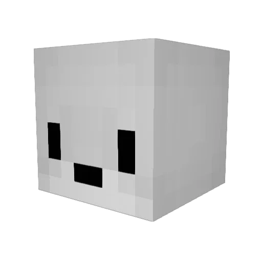 Cozay Minecraft avatar head, 3D render