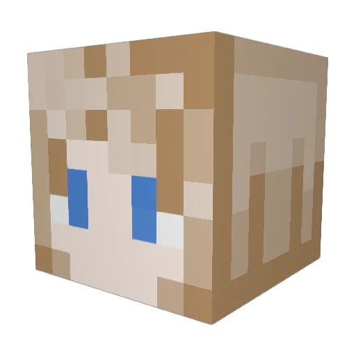 CozeeGamerGirl Minecraft avatar head, 3D render