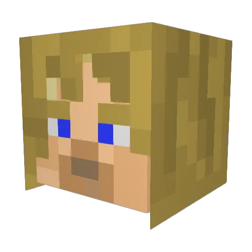 Cozhoking Minecraft avatar head, 3D render