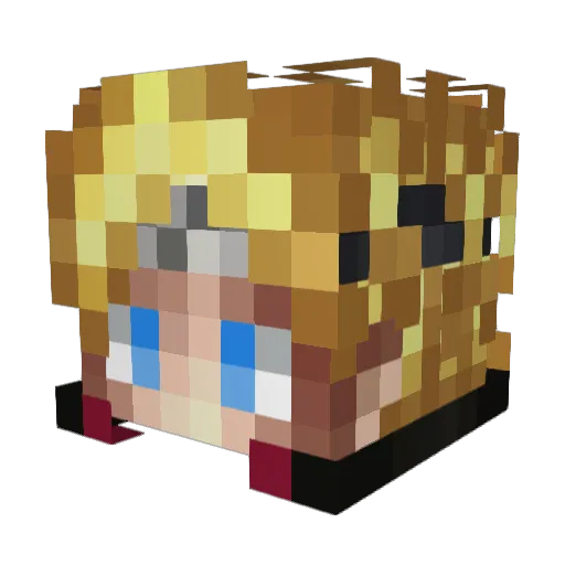 CozminMalware Minecraft avatar head, 3D render