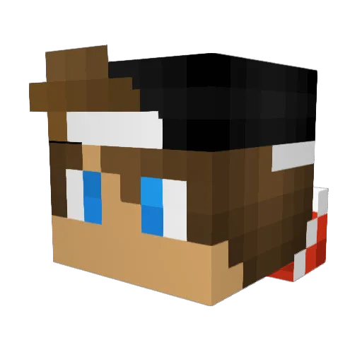 Cozmoanton Minecraft avatar head, 3D render