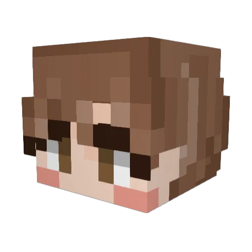 CozyAnja Minecraft avatar head, 3D render