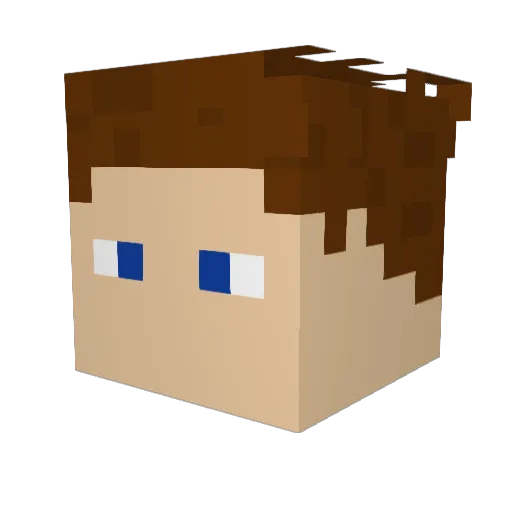 CozyCurt Minecraft avatar head, 3D render