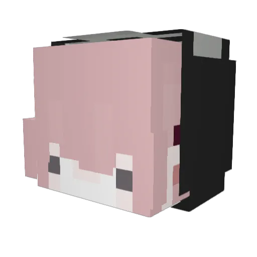 CozyFun Minecraft avatar head, 3D render