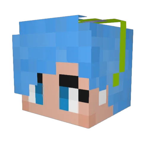 CozyGlow_1 Minecraft avatar head, 3D render