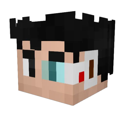 CozyK Minecraft avatar head, 3D render