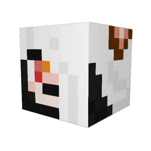 CozyLain Minecraft avatar head, 3D render