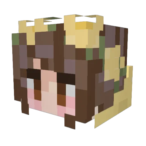 CozyMaria Minecraft avatar head, 3D render