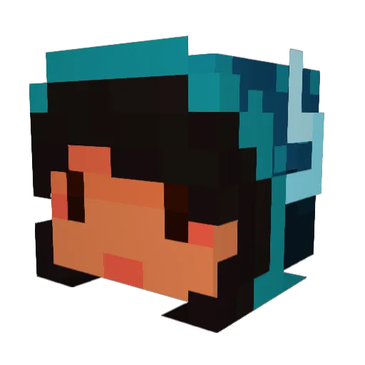 CozyMaxine Minecraft avatar head, 3D render