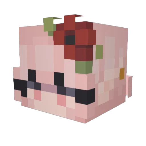 CozyOryx Minecraft avatar head, 3D render