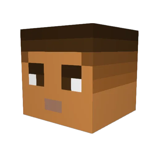 CozyPixel_ Minecraft avatar head, 3D render