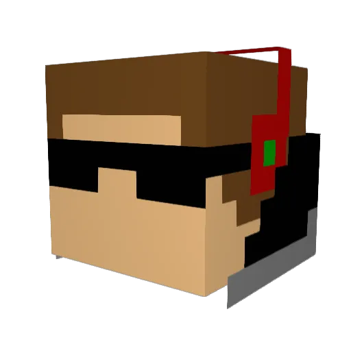 CozzaBeast Minecraft avatar head, 3D render