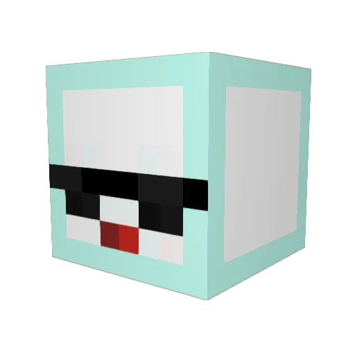 CpK456 Minecraft avatar head, 3D render