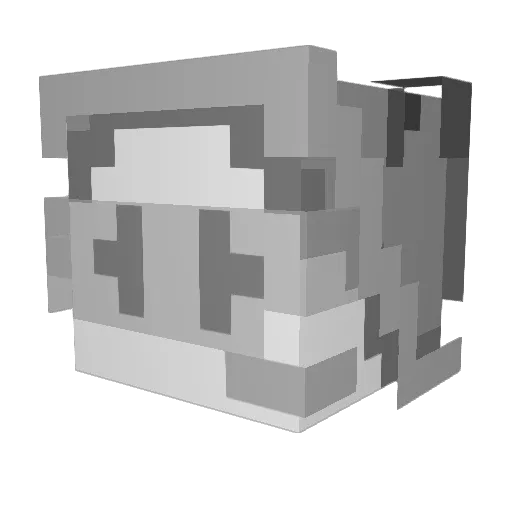Cpade Minecraft avatar head, 3D render