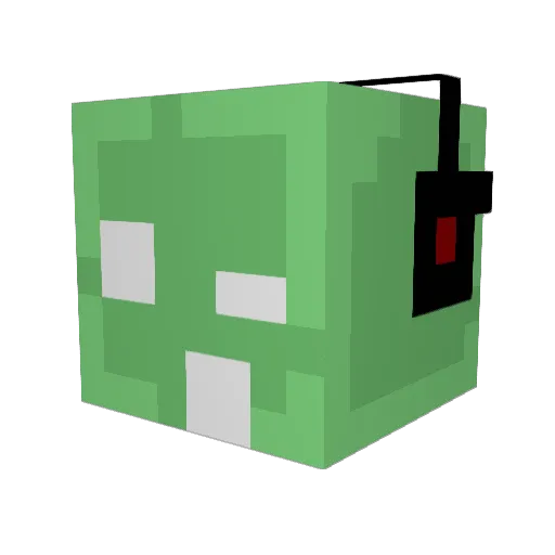 Cpah Minecraft avatar head, 3D render