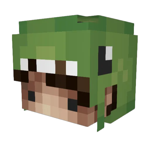CposD Minecraft avatar head, 3D render