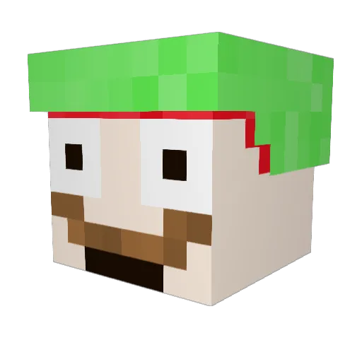 CptBhugz Minecraft avatar head, 3D render
