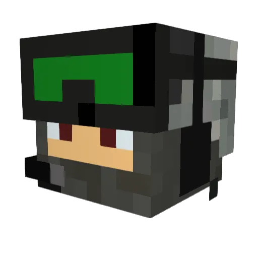CptCaboose117 Minecraft avatar head, 3D render