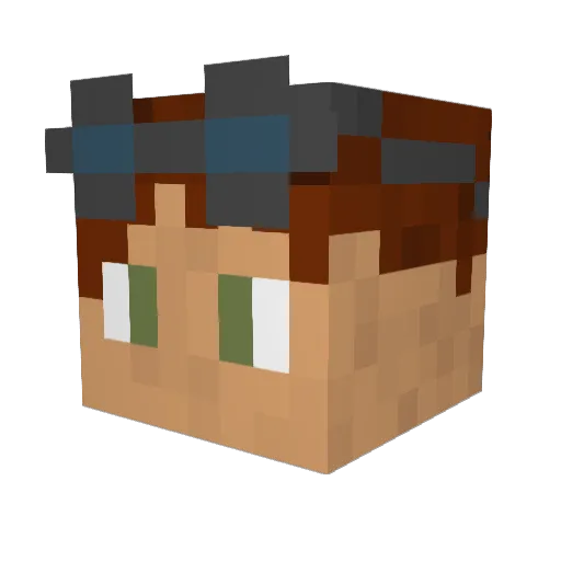 CptChaffinch Minecraft avatar head, 3D render
