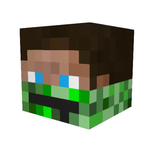 CptFoxBLade Minecraft avatar head, 3D render