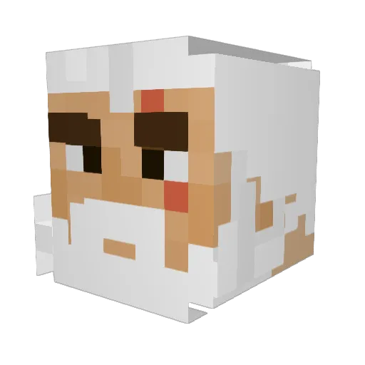 CptFujiWater Minecraft avatar head, 3D render