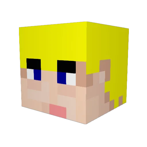 CptKiller233 Minecraft avatar head, 3D render
