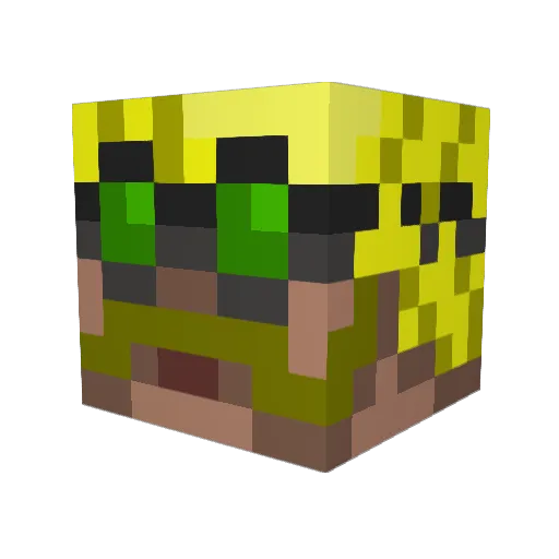 CptLolster Minecraft avatar head, 3D render