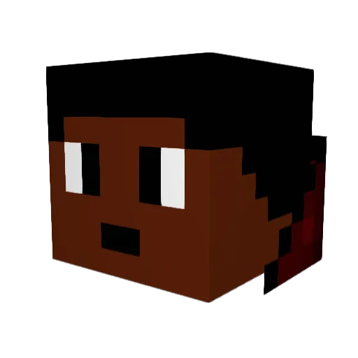 CptMani Minecraft avatar head, 3D render