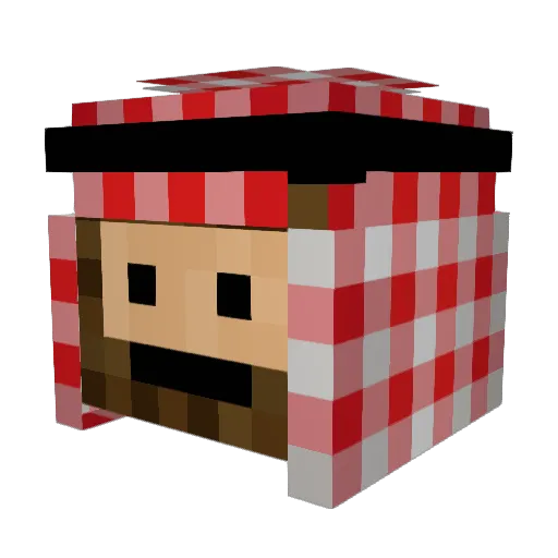 CptMelon Minecraft avatar head, 3D render