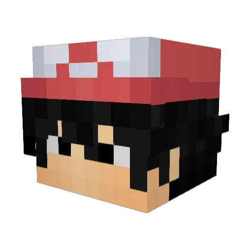 CptMoumou Minecraft avatar head, 3D render