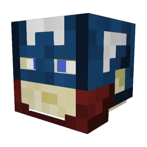 CptPH4NT0M Minecraft avatar head, 3D render