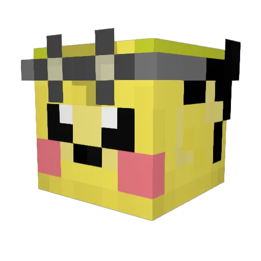 CptPICHU Minecraft avatar head, 3D render
