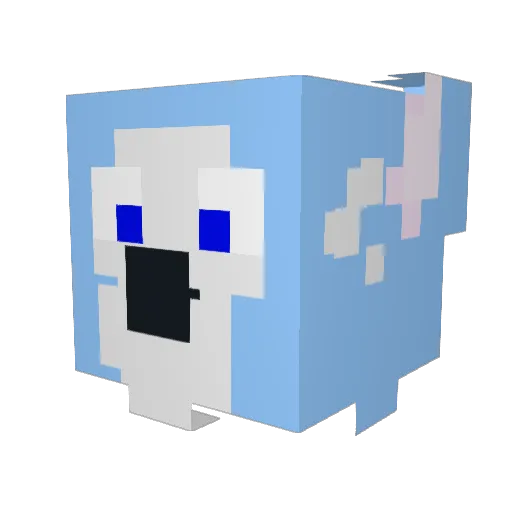 CptRebBeard Minecraft avatar head, 3D render