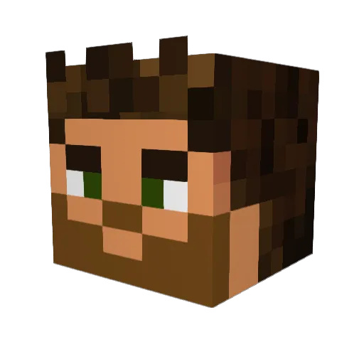 CptRedBeard713 Minecraft avatar head, 3D render